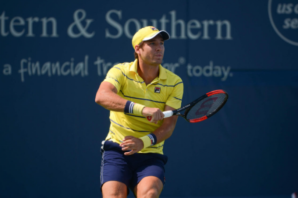 Dusan Lajovic was given next to no chance by the big-serving Raonic. Photo: Noel Alberto/VAVEL USA