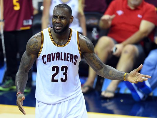 Lebron James has been frustrated by the lack of free-throw attempts in the NBA Finals. (Bob Donnan-USA TODAY Sports)