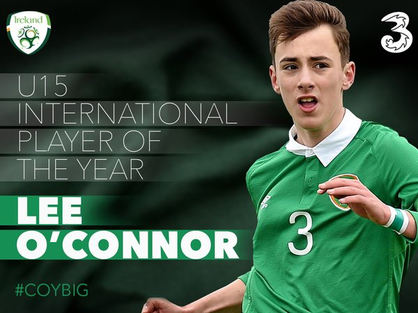 O'Connor was voted U15 Ireland International POTY | Photo: Twitter