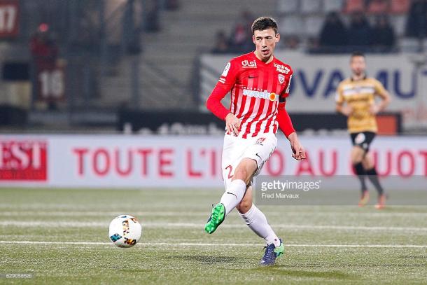 Lenglet in action for Nancy during their final home game of 2016. Source - Getty.