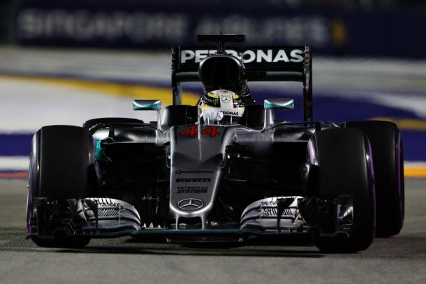 Lewis Hamilton durante el GP de Singapur | Fuente: Getty Images