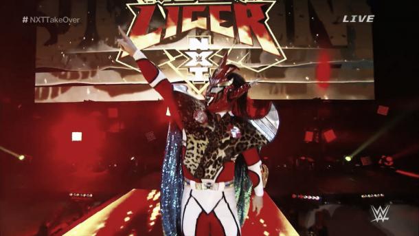 Liger's NXT debut was made a huge deal. Photo-snapthirty.com