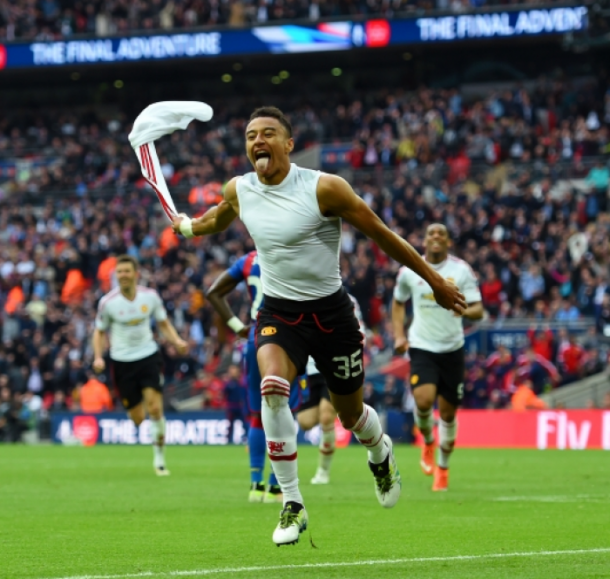 Jesse Lingard celebrates the winner | Photo: Getty)