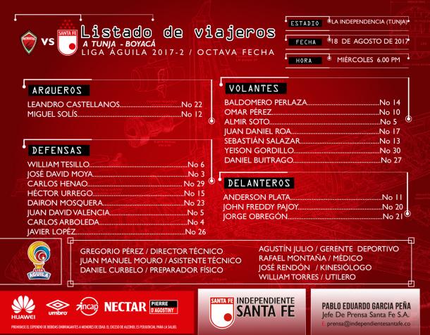 Santa Fe empató a cero goles con Patriotas en Tunja