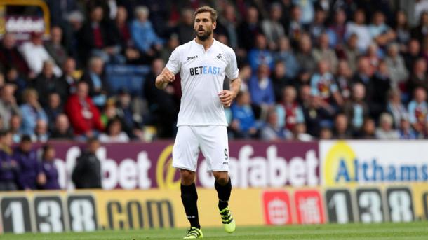 Llorente opened his account for the Swans this afternoon, but couldn't prevent them falling to a 3-1 defeat / Sky Sports