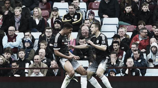 Above: Chelsea youngster Ruben Loftus-Cheek opened the scoring in their 4-0 win over Aston Villa | Sky Sports 