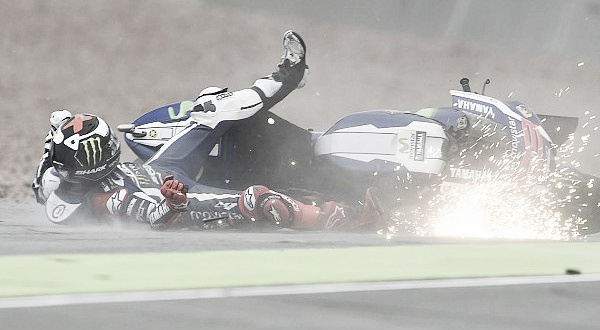 Lorenzo expereinced several crashes at the Sachsenring - www.motorsport.com