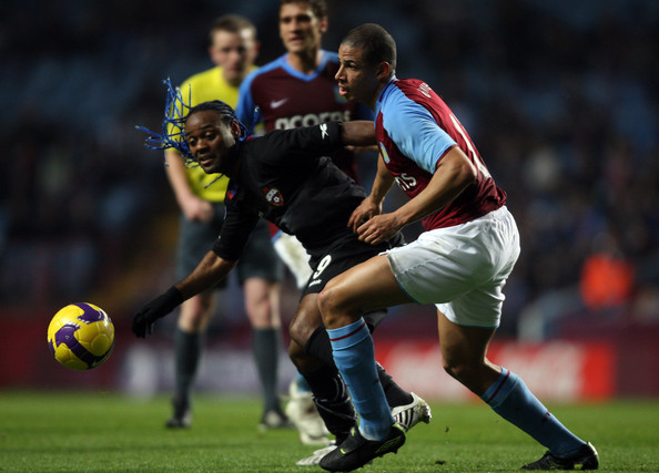 Love playing in the UEFA Cup against Aston Villa.