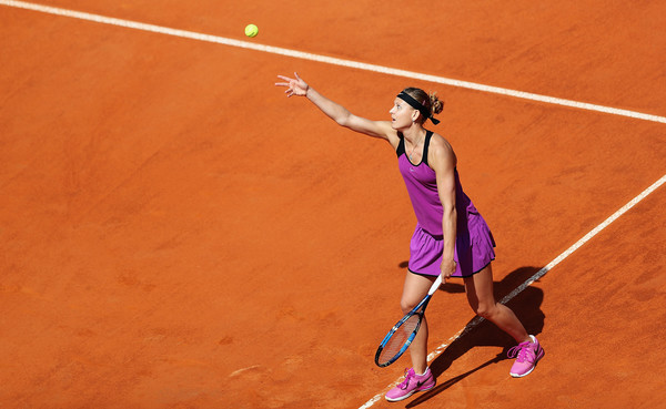 Lucie Safarova in action in Rome. Photo: Matthew Lewis/Getty Images