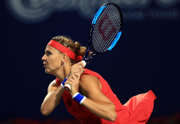 Lucie Safarova in action during her first round match | Photo: Vaughn Ridley/Getty Images North America