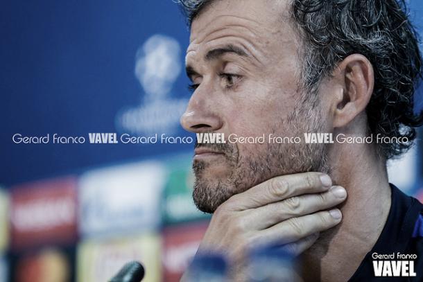 Luis Enrique en rueda de prensa | Foto: Gerard Franco - VAVEL