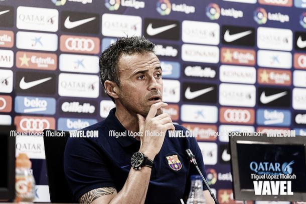 Luis Enrique en rueda de prensa.