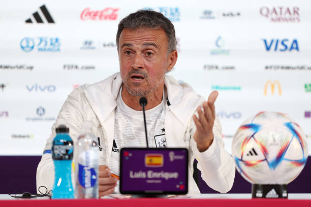 Luis Enrique durante la rueda de prensa. || Foto: Getty Images.