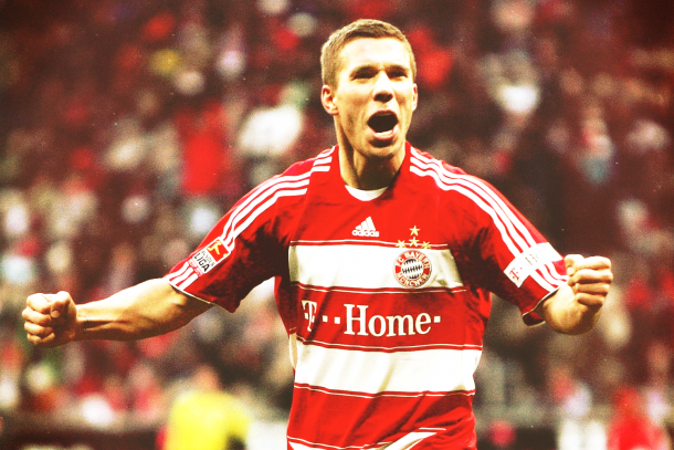 Lukas Podolski en el Bayern. Foto: VAVEL.com