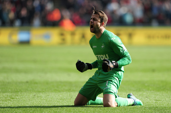 Fabianski celebra un gol. Foto: Getty Images