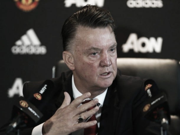 Van Gaal addresses the media