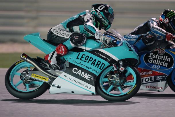 Quartararo durante el GP de Qatar. Imagen: Leopard Racing