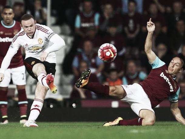 Partido entre el West Ham y el Manchester United. Foto : Getty Images.