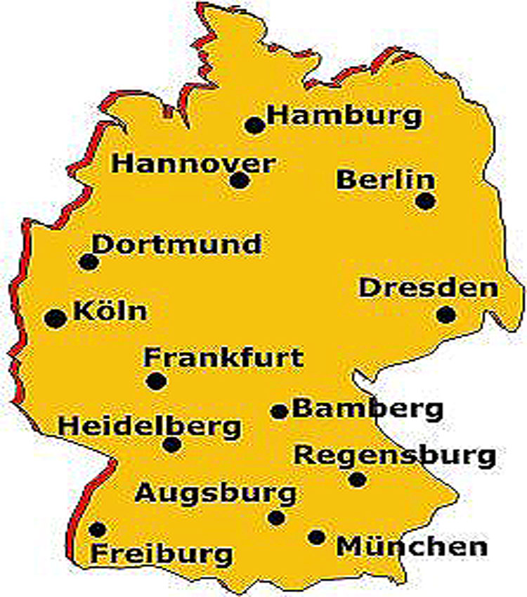 Mapa de Alemania/Foto;Avite