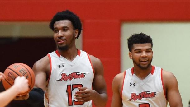 King (l.) and Braxton (r.) form the most explosive backcourt in the NEC and look to lead the Red Flash to their first NCAA berth in 27 years/Photo: St. Francis U athletic website