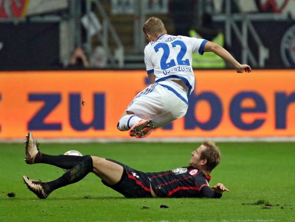 It was a battle from start to finish at the Commerzbank Arena. | Image source: kicker - imago
