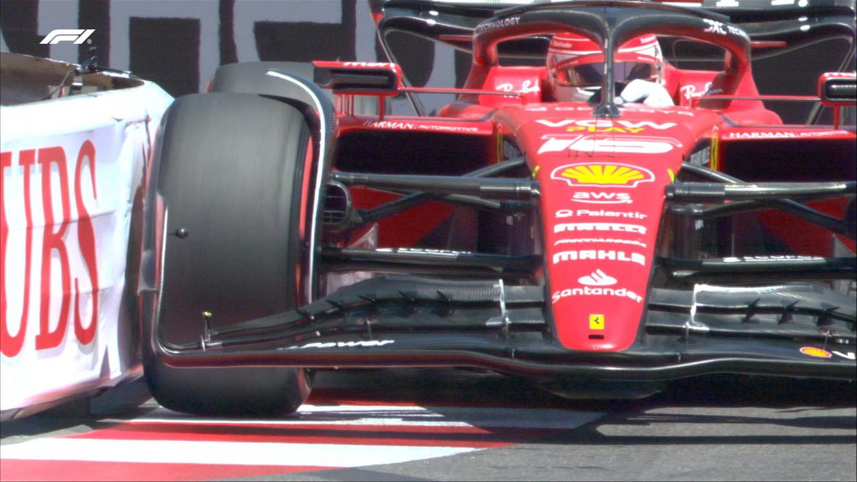 Leclerc buscando límites de pista / Fuente: Twitter @F1