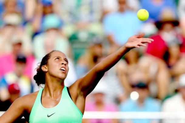 Madison Keys in action at the Miami Open (Getty/Matthew Stockman)