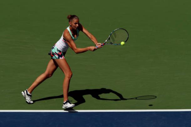 Pliskova was made to work hard but eventually pulled through (Getty/Matthew Stockman)