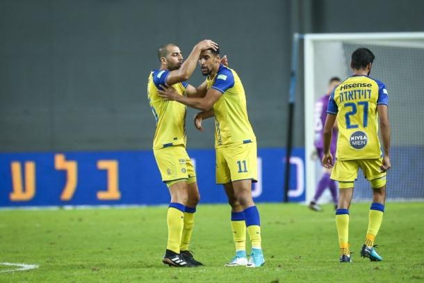 Los jugadores del Maccabi celebrando un gol el pasado fin de semana | Maccabi