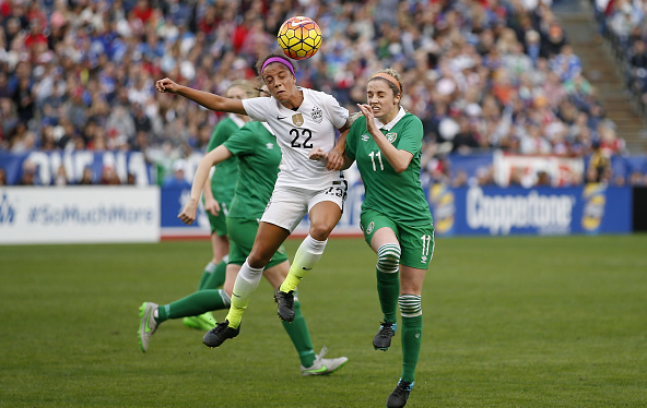 Mallory Pugh (center) will be hoping to add a second goal if she gets an opportunity against Puerto Rico / Todd Warshaw - Getty Images