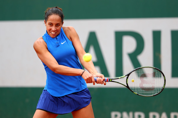 Madison Keys hits a backhand during the 2016 French Open. | Photo: Julian Finney/Getty Images Europe