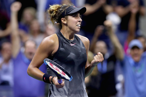 Madison Keys celebrates her tough win over Elina Svitolina | Photo: Matthew Stockman/Getty Images North America