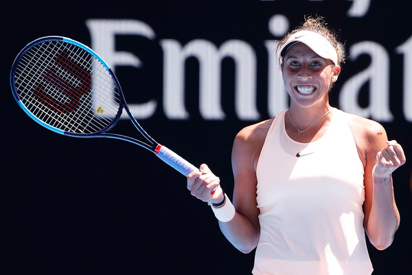 Keys was definitely pleased with her performance today | Photo: Darrian Traynor/Getty Images AsiaPac