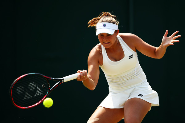 Evgeniya Rodina was able to challenge Keys at the baseline today | Photo: Clive Brunskill/Getty Images Europe