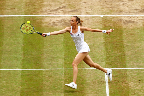 Magdalena Rybarikova hits a volley | Photo: Michael Steele/Getty Images Europe