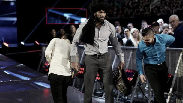 Randy Orton didn't hinder Jinder. Photo- WWE.com