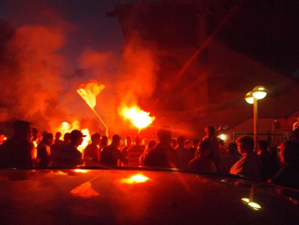 Mainz fans celebrate their qualification to the UEFA Europa League. | Image credit: Anjy Roemelt