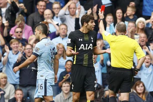Fazio's most memorable contributions in a Spurs shirt have been reckless ones - with him registering two red cards in four games at one point. | Photo: Mirror