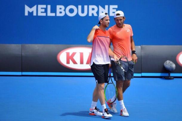 Lucas Pouille (left) and Adrian Mannarino (Photo: @la_pouille)