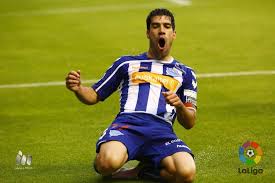 Manu García, celebrando un gol. Fuente: LaLiga