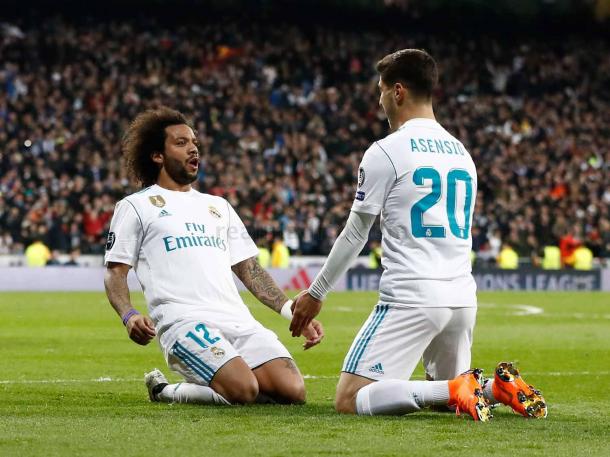 Marcelo y Asensio celebran el 3-1 | Foto: Realmadrid.com