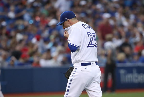 After recording an 8.87 ERA in starts in June and July, Marco Estrada has done an exceptional job on the mound, maintaining a 3.75 ERA in 10 starts from July 31 to September 16. | Photo: Tom Szczerbowski/Getty Images