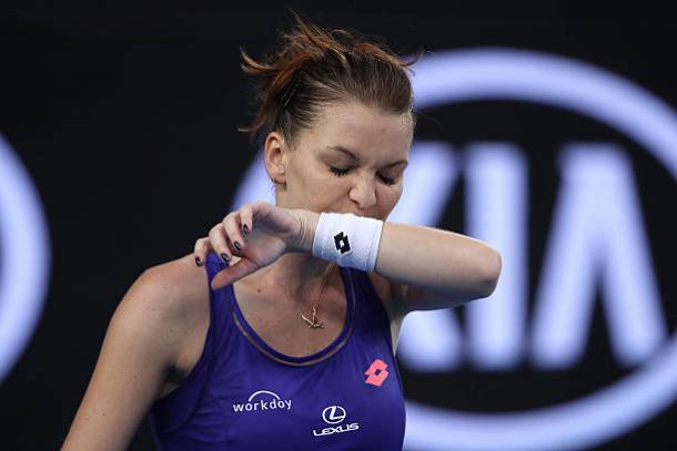 Agnieszka Radwanska during her Australian Open second round loss (Getty/Mark Kolbe)