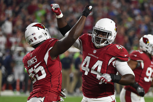 Chandler Jones and Markus Golden |Oct. 22, 2016 - Source: Norm Hall/Getty Images North America|