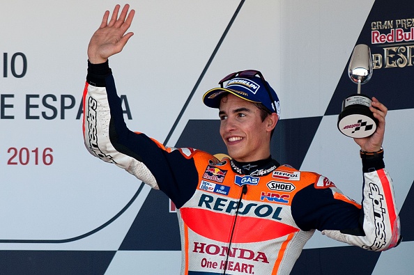 Marquez on the podium | Photo: AFP