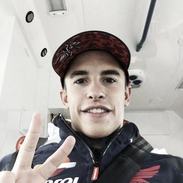 Marquez posts a photo to Twitter to assure fans he's okay | Photo: Instagram