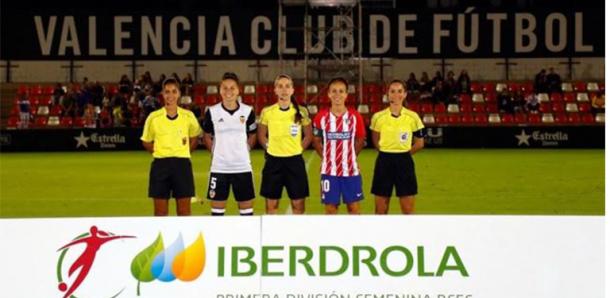 Martínez Madrona ya pitó al VCFF en el Antonio Puchades frente al Atlético Féminas de la primera vuelta. Fuente: Federación de Fútbol Regional Murciana.