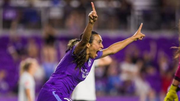 Marta celebrating after a goal | Photo Courtesy: Orlando City SC