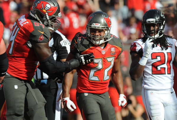 Doug Martin after scoring a touchdown against the Atlanta Falcons