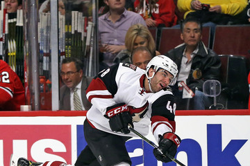 Jordan Martinook did his part to keep Coyotes in the game. Source: Jonathan Daniel/Getty Images North America) 